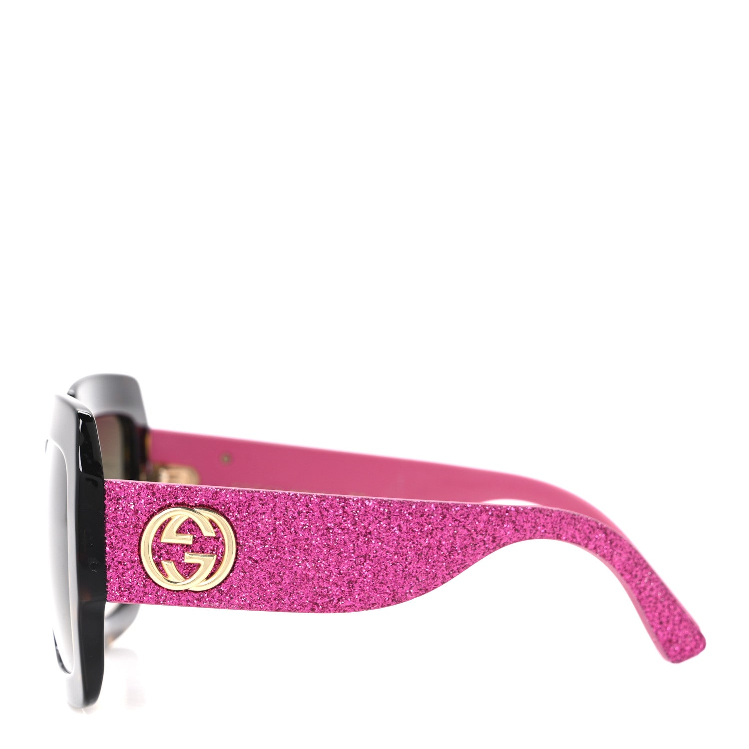 Gucci Square Frame GG0102S Sunglasses Glitter Pink Multi 3 of 8
