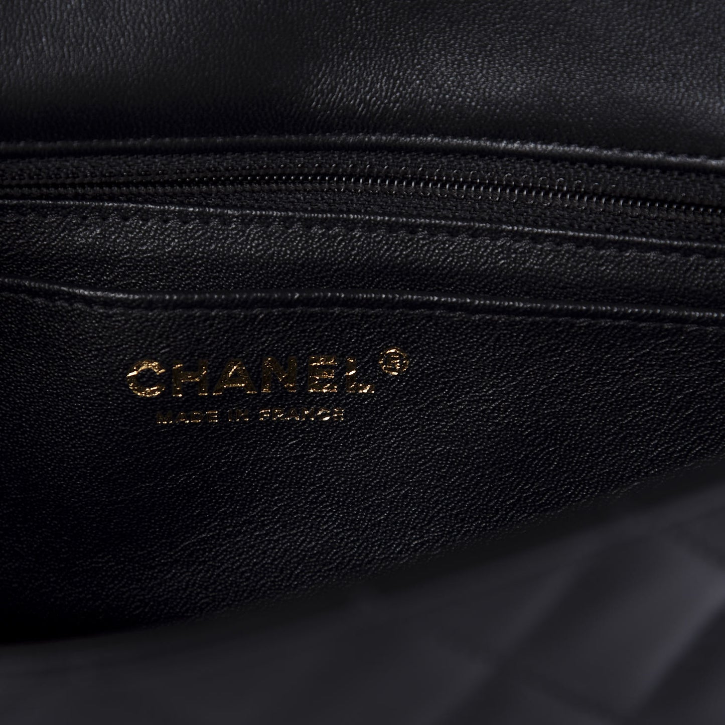 Lambskin Quilted Mini Rectangular Flap Black