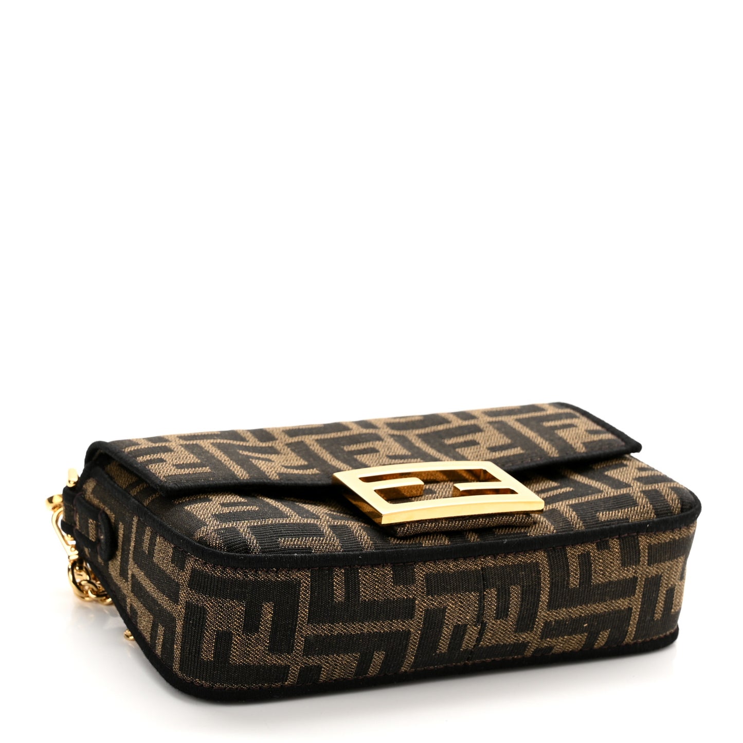 Fabric Jacquard FF 1974 Mini Baguette Tobacco Moro Black