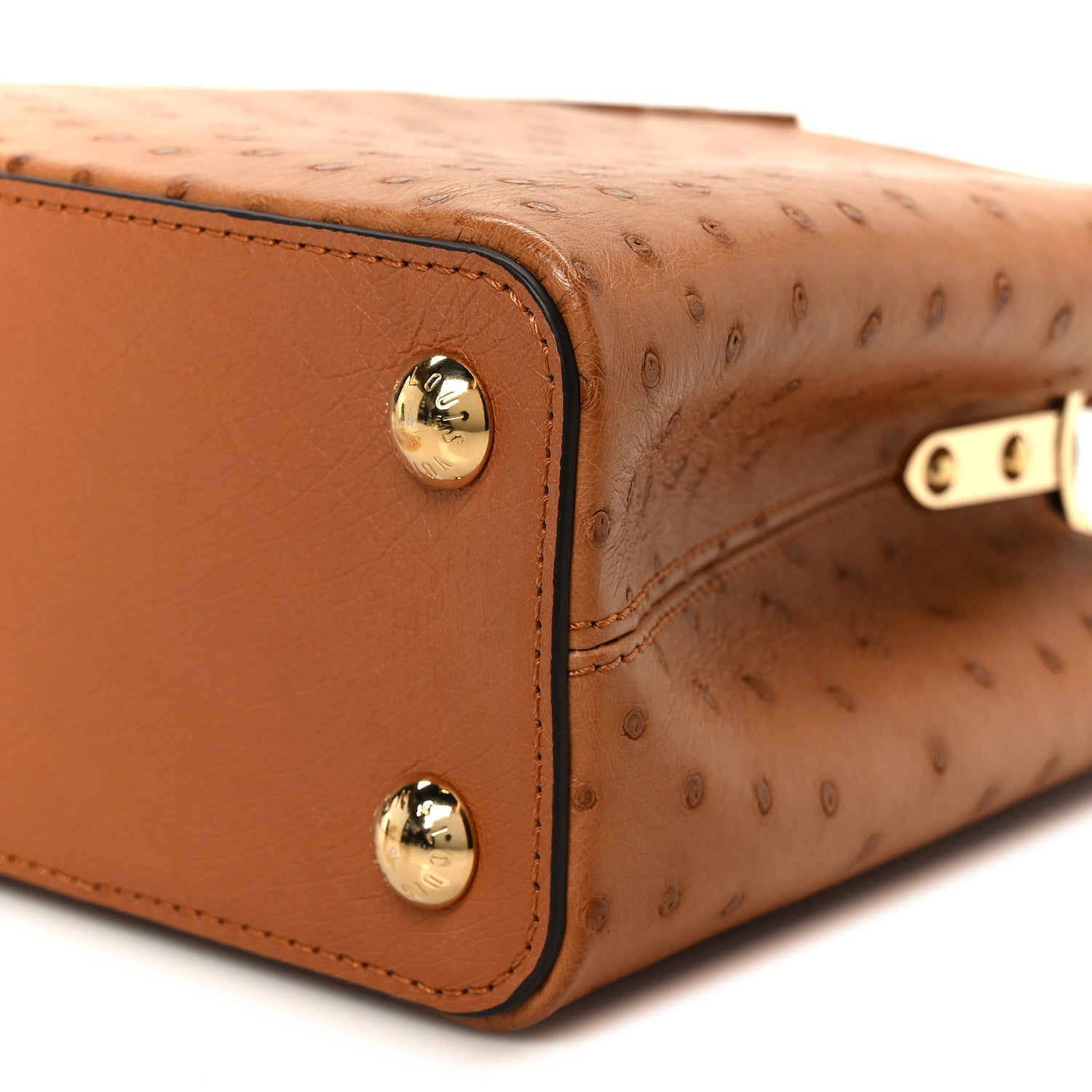 Louis Vuitton Ostrich Capucines BB Cognac 10 of 15