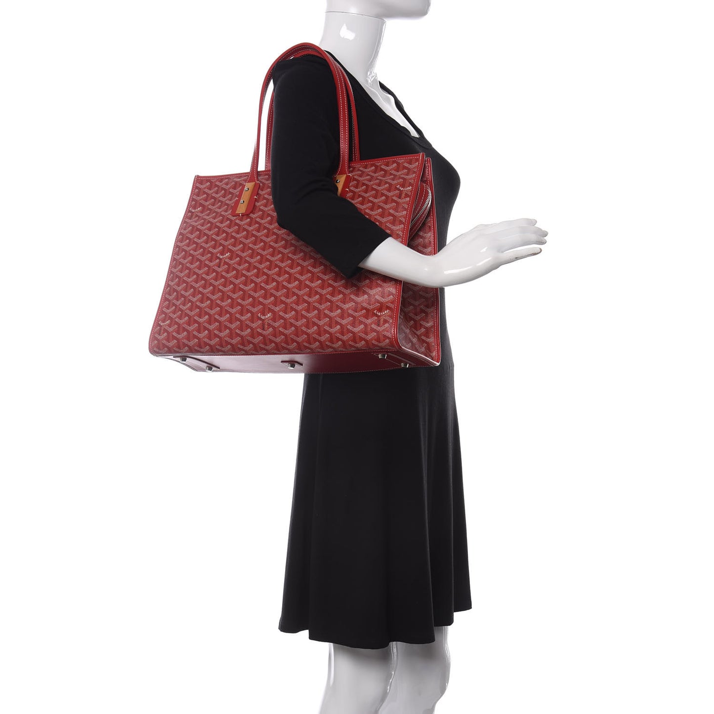 Goyardine Marquises Tote Red