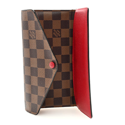 Louis Vuitton Damier Ebene Josephine Wallet Red 6 of 7
