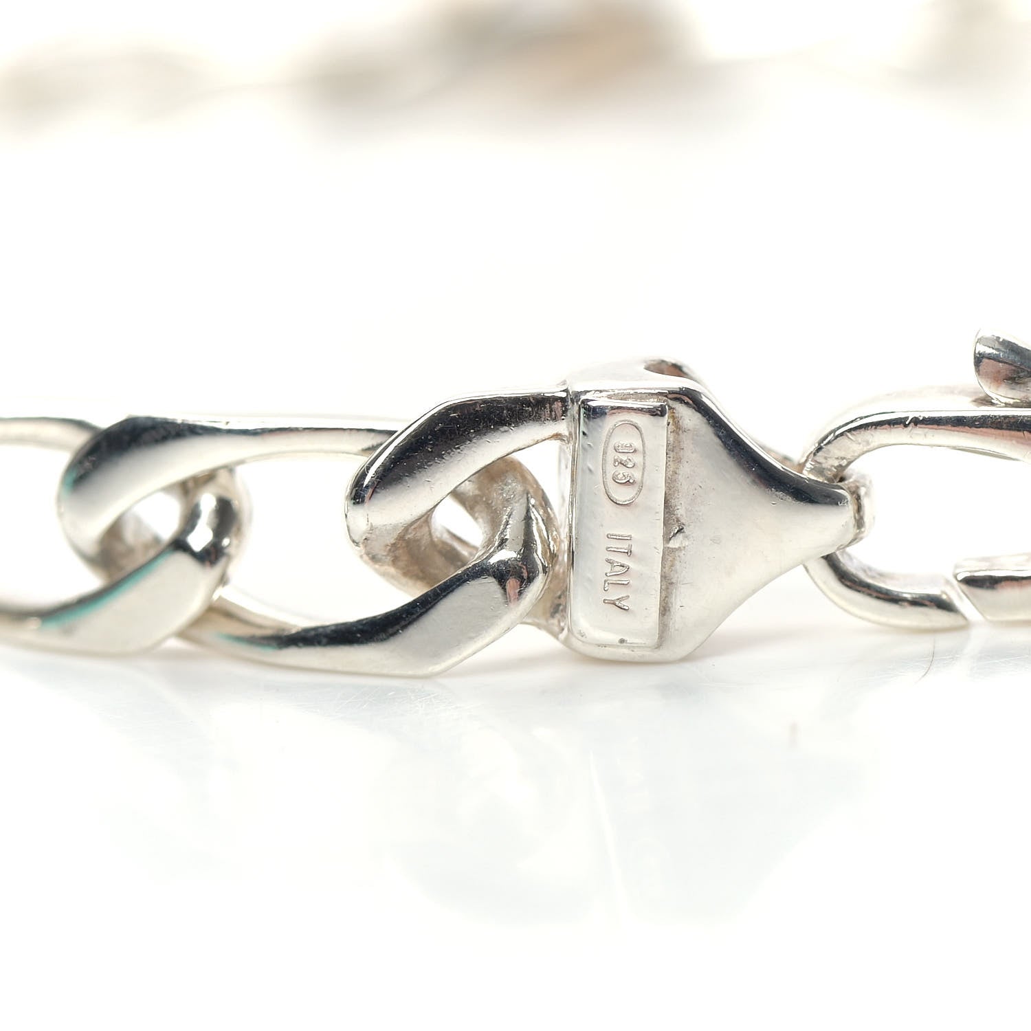 Tiffany Sterling Silver 18K Yellow Gold Curb Link Chain Necklace 5 of 6