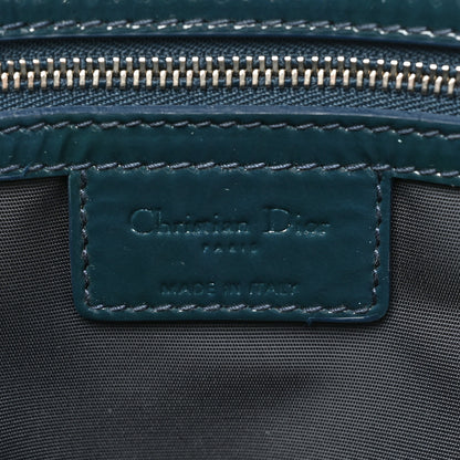 Christian Dior Patent Cannage Large Dior Soft Shopping Tote Turquoise 8 of 17