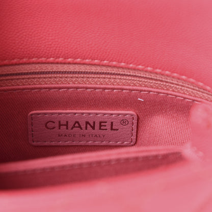 Chanel Caviar Quilted Incognito Extra Mini Coco Handle Flap Pink 8 of 10