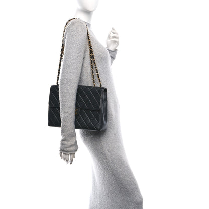 Chanel Lambskin Quilted Jumbo Single Flap Black 2 of 12