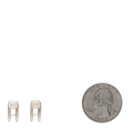 Tiffany Sterling Silver Pearl HardWear Double Hinged Earrings 2 of 5