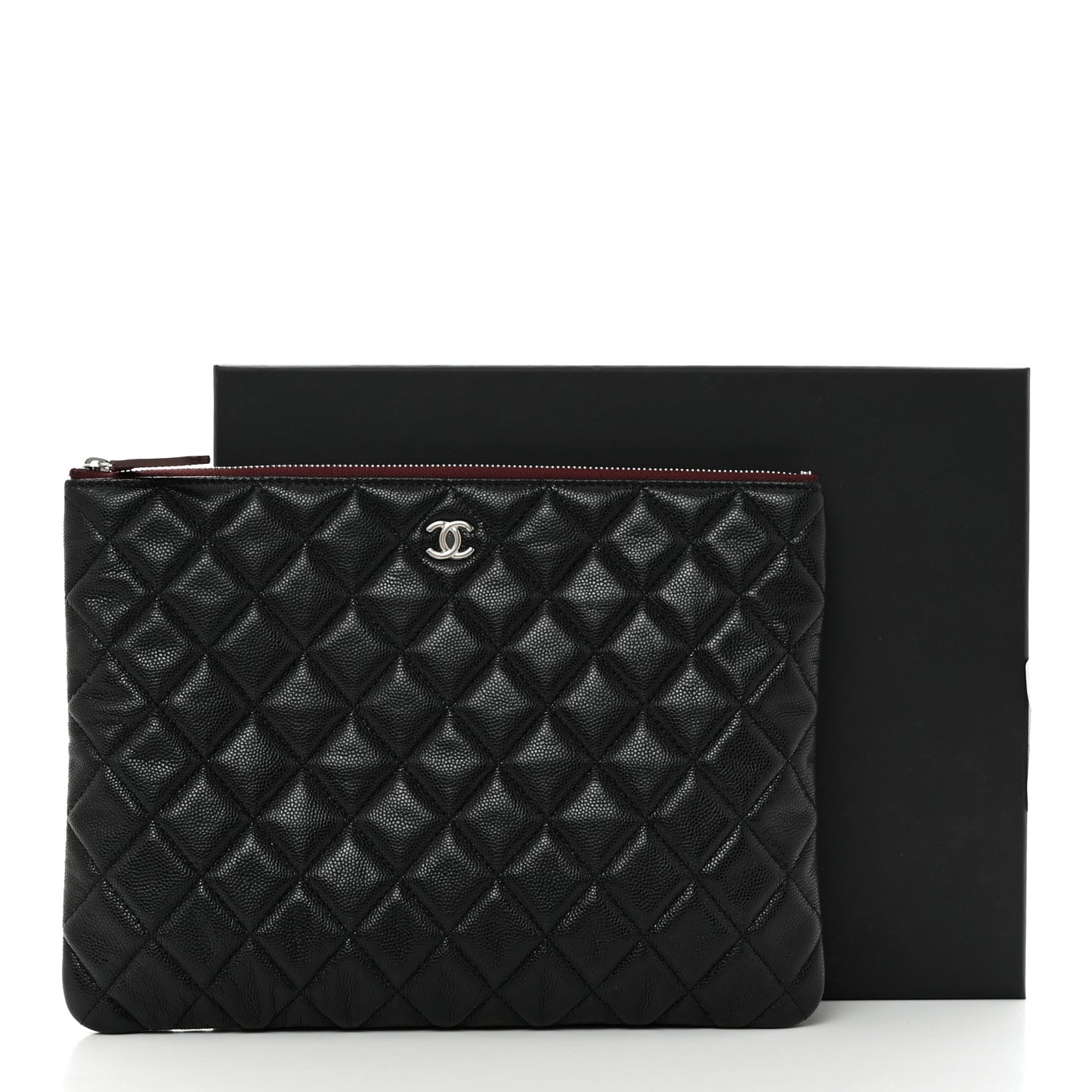 Caviar Quilted Medium Cosmetic Case Black