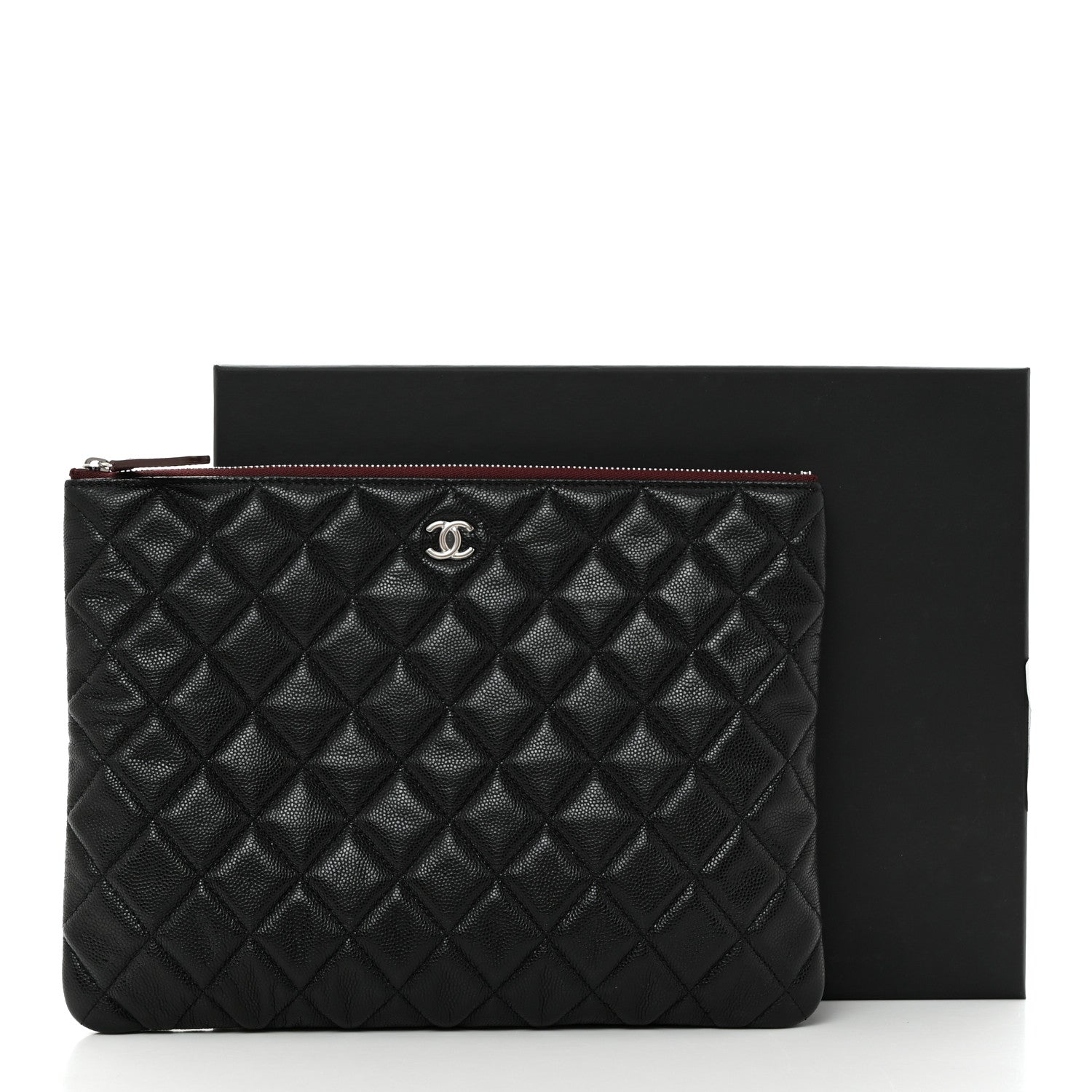 Chanel Caviar Quilted Medium Cosmetic Case Black 8 of 8