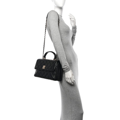 Chanel Lambskin Quilted Medium Trendy CC Flap Dual Handle Bag Black 2 of 12