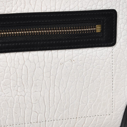 Celine Shrunken Lambskin Micro Bi-Color Luggage Black White 7 of 8