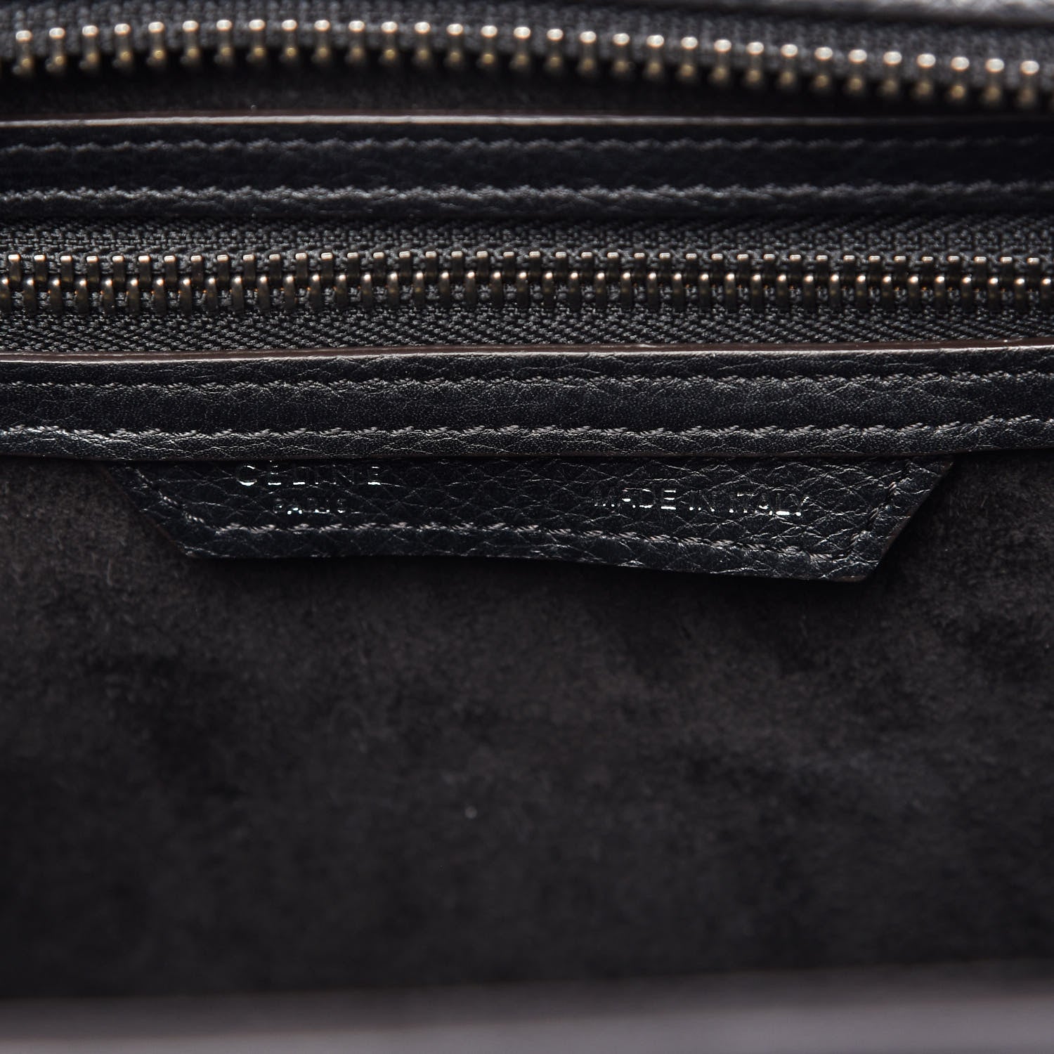 Celine Drummed Calfskin Micro Luggage Black 8 of 9