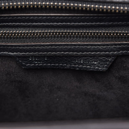 Celine Drummed Calfskin Micro Luggage Black 8 of 9