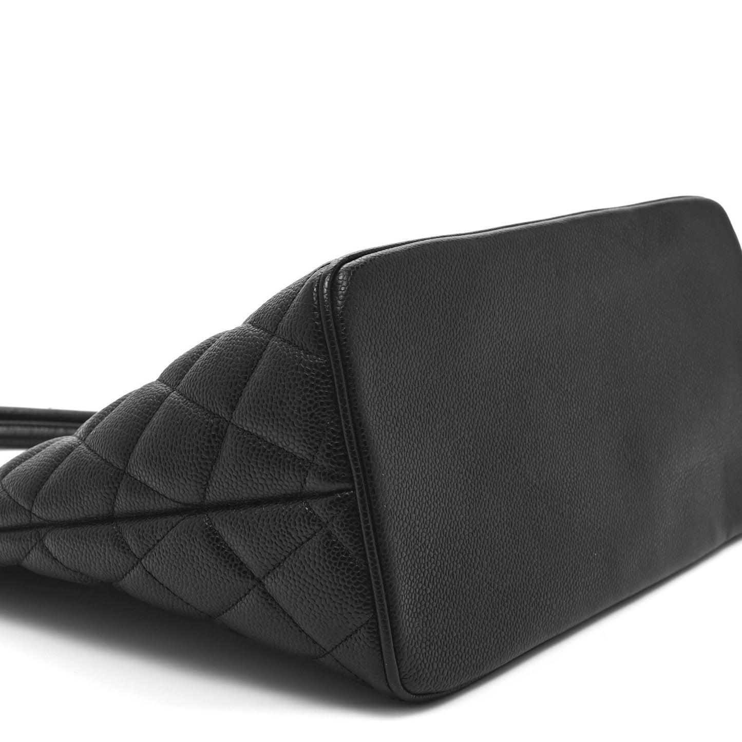 Caviar Quilted Medallion Tote Black