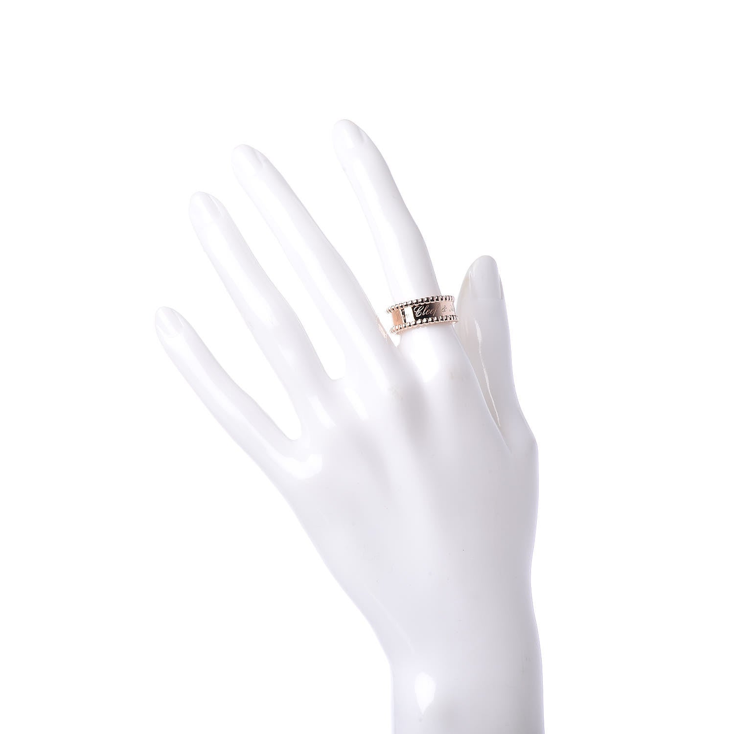 Van Cleef & Arpels 18K Rose Gold Perlee Signature Ring 51 5.75 2 of 6