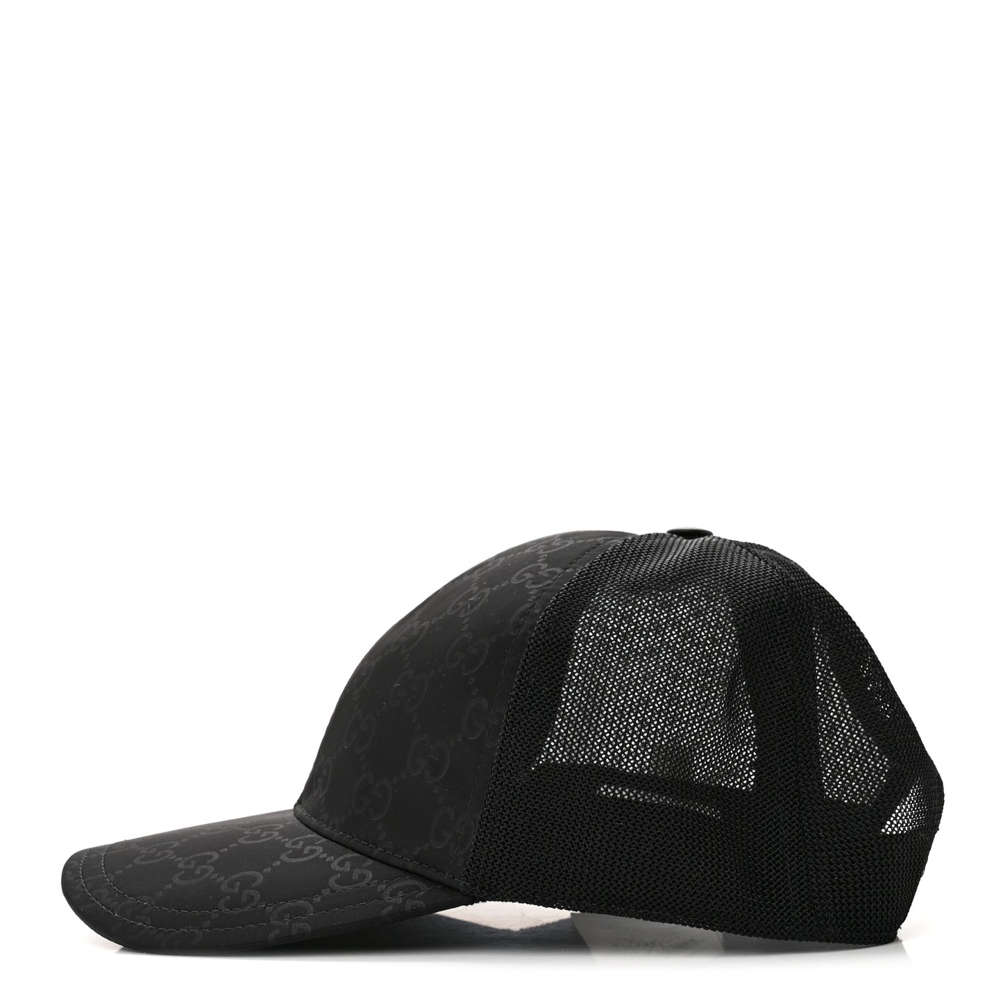 Nylon Monogram Baseball Hat L Black