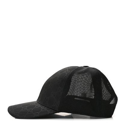 Gucci Nylon Monogram Baseball Hat L Black 4 of 12