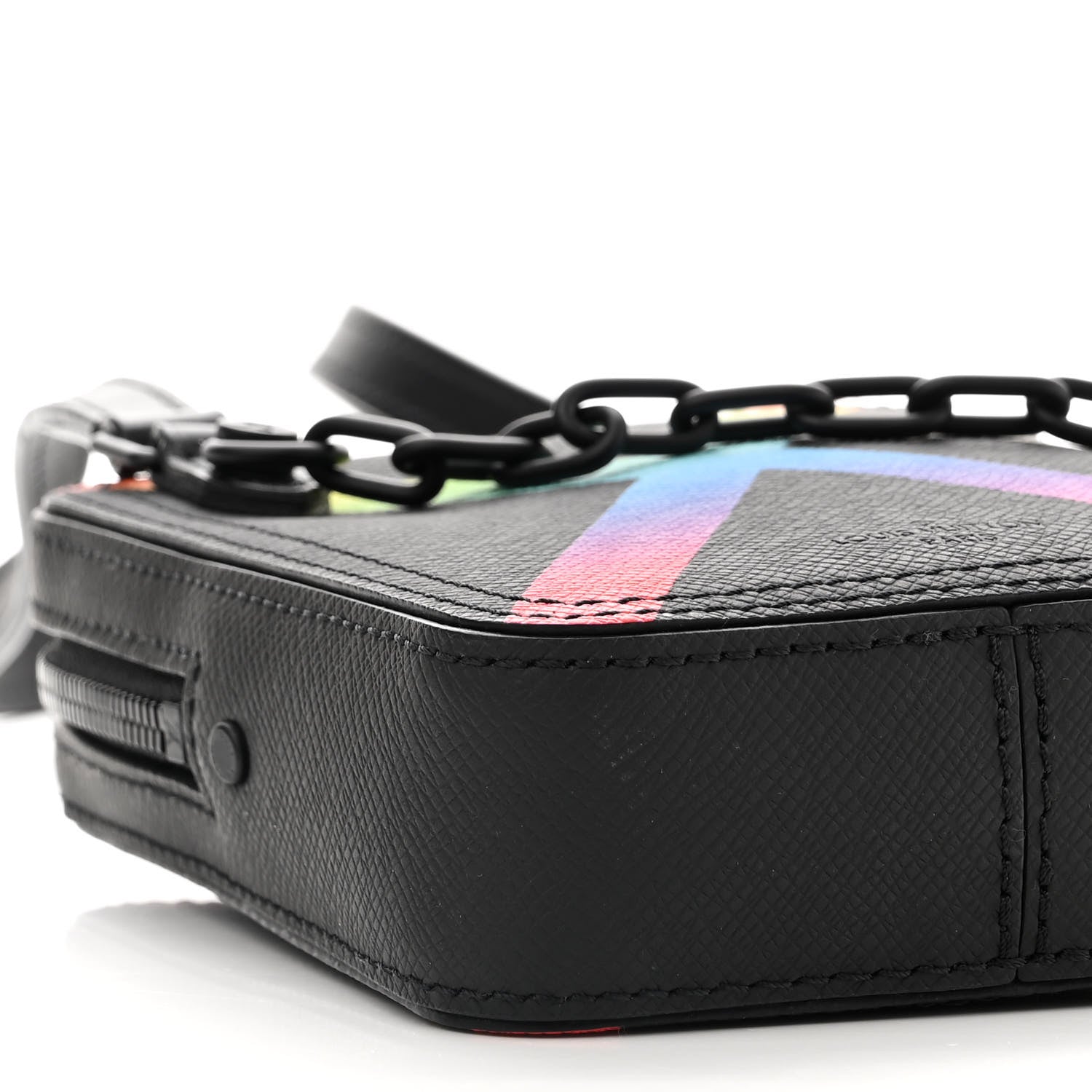 Louis Vuitton Taiga Rainbow Danube Messenger Black 8 of 9