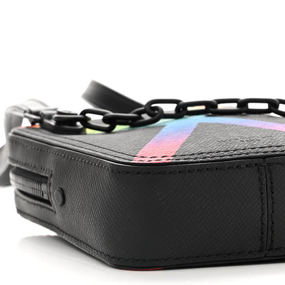 Louis Vuitton Taiga Rainbow Danube Messenger Black 8 of 9