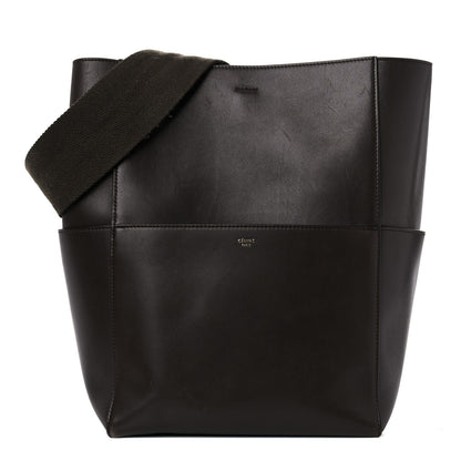 Celine Supersoft Calfskin Sangle Bucket Bag Wood 1 of 24