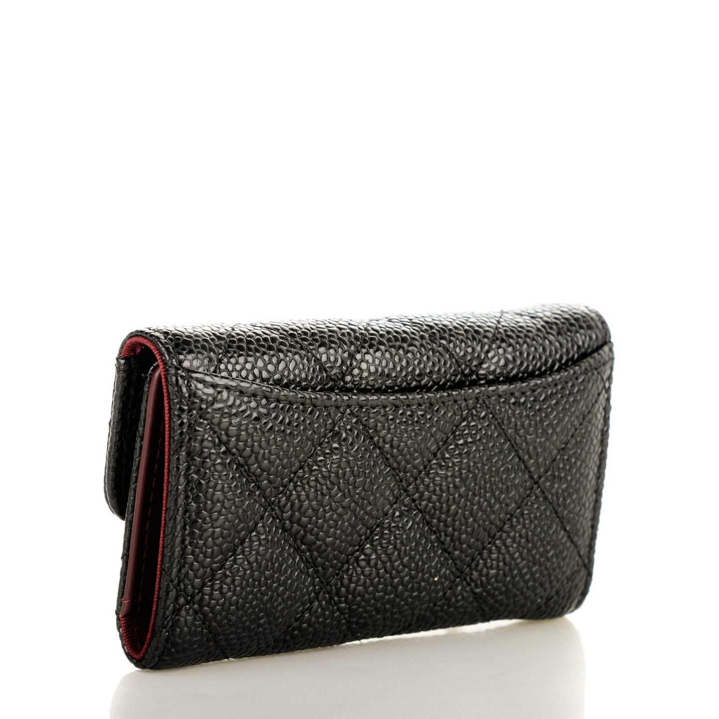 Caviar Quilted 6 Key Holder Black