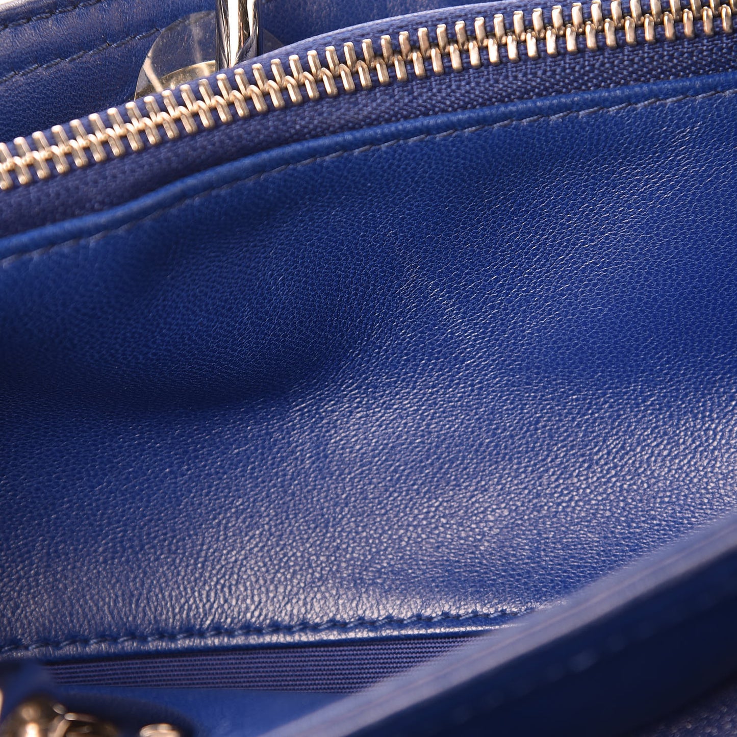 Lambskin Cannage Granville Polochon Blue