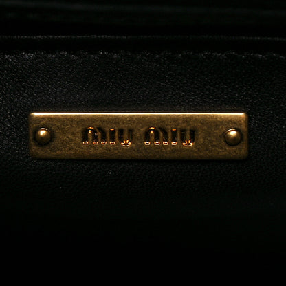 Miu Miu Goatskin Madras Click Top Handle Fuoco Black 6 of 13