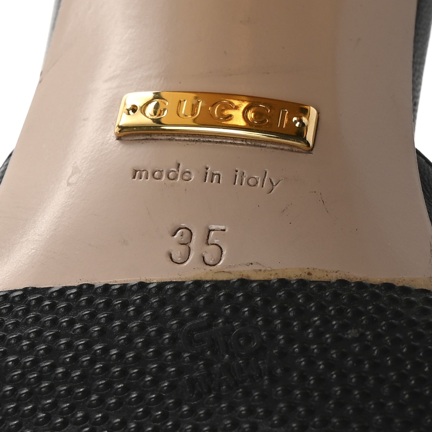 Nappa Horsebit 75mm Slide Sandals 35 Black