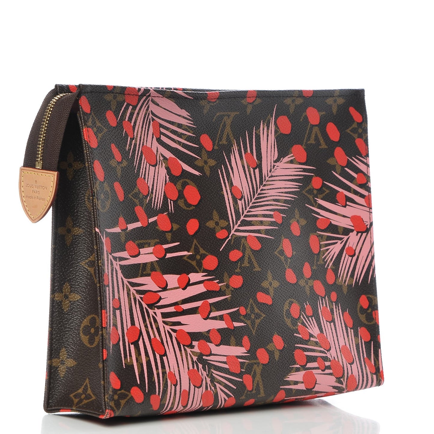 Monogram Jungle Dots Toiletry Pouch 26 Sugar Pink Poppy