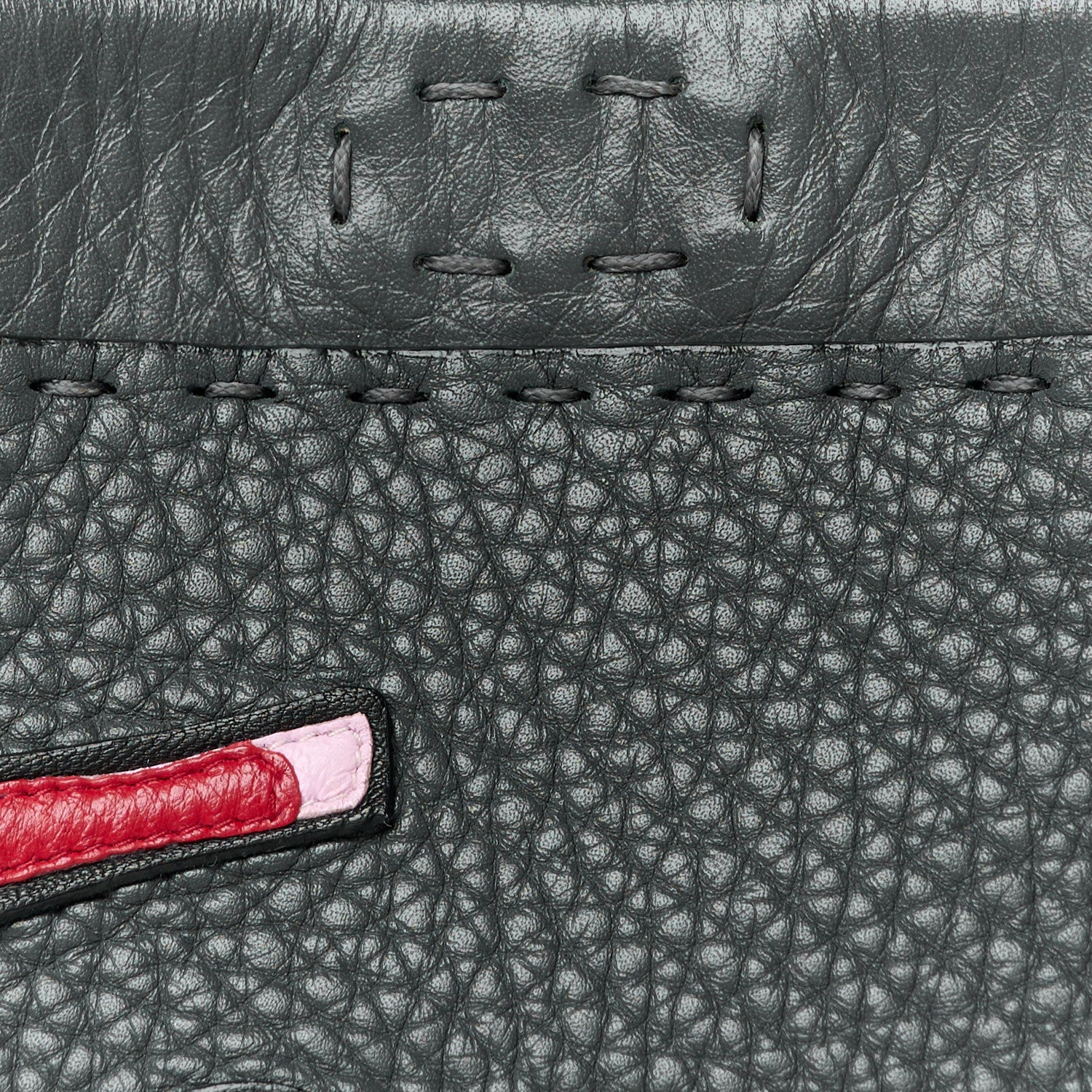 Fendi Cuoio Romano Selleria Mini Peekaboo Iconic Fit Satchel Asfalto Multicolor 11 of 13