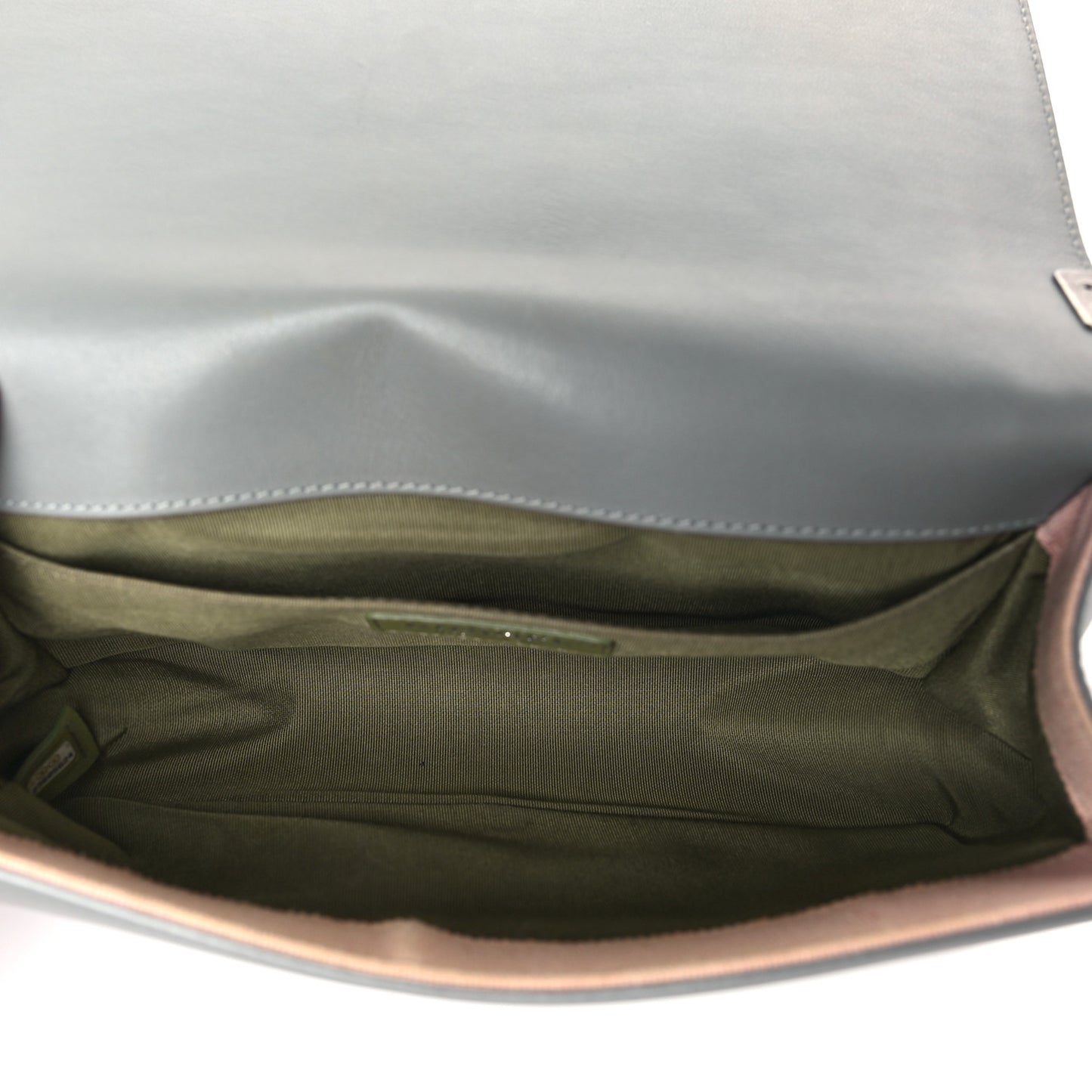 Lambskin Quilted Medium Boy Flap Grey