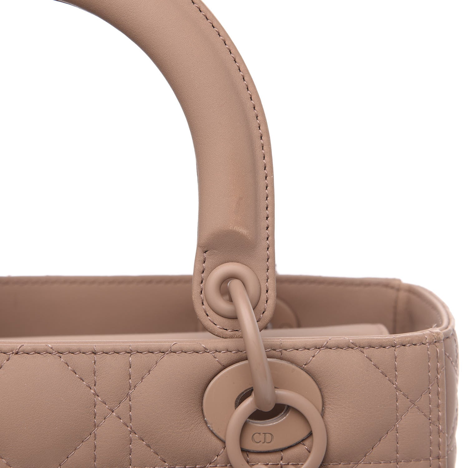 Christian Dior Ultra Matte Calfskin Cannage Medium Lady Dior Beige 12 of 12