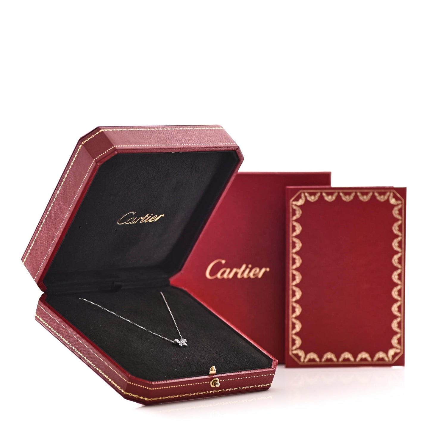 18K White Gold Diamond Caresse D'Orchidees Par Cartier Necklace