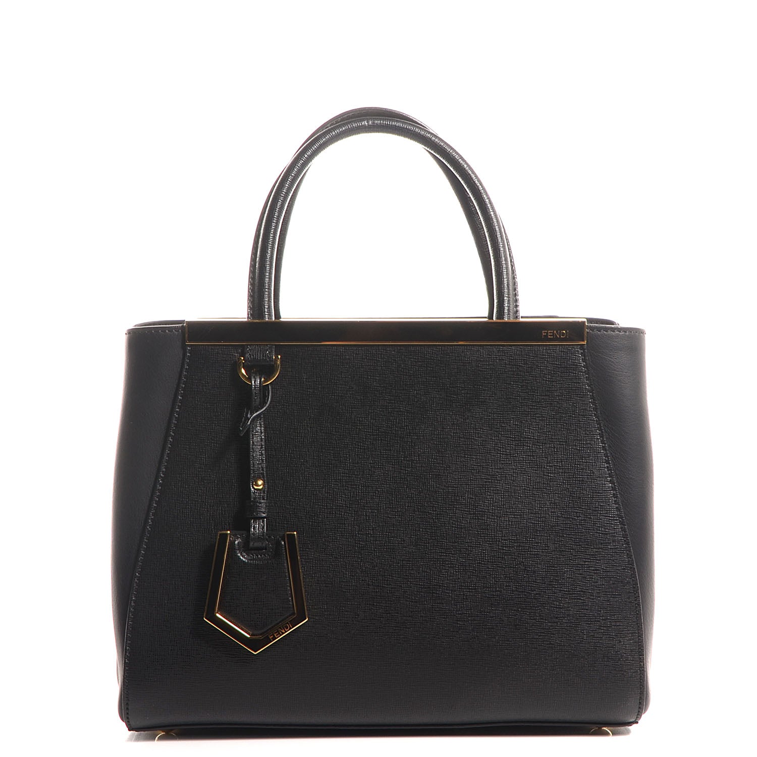 Fendi Vitello Elite Petite 2Jours Tote Black 1 of 9