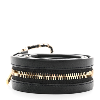 Chanel Calfskin Lambskin Zipper Chain CC Belt 85 34 Black 2 of 8