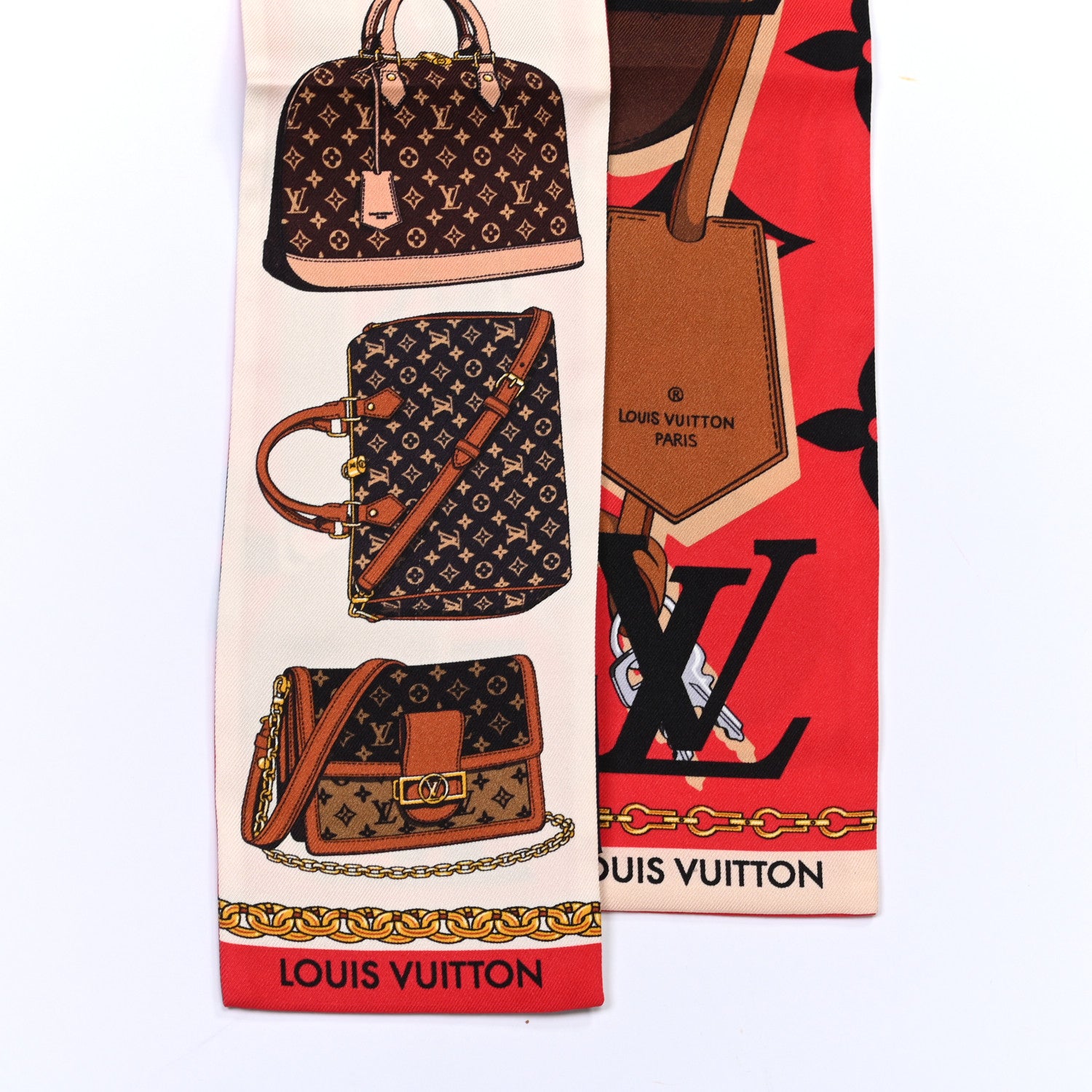 Louis Vuitton Silk Monogram Tribute To Bandeau Red 2 of 3