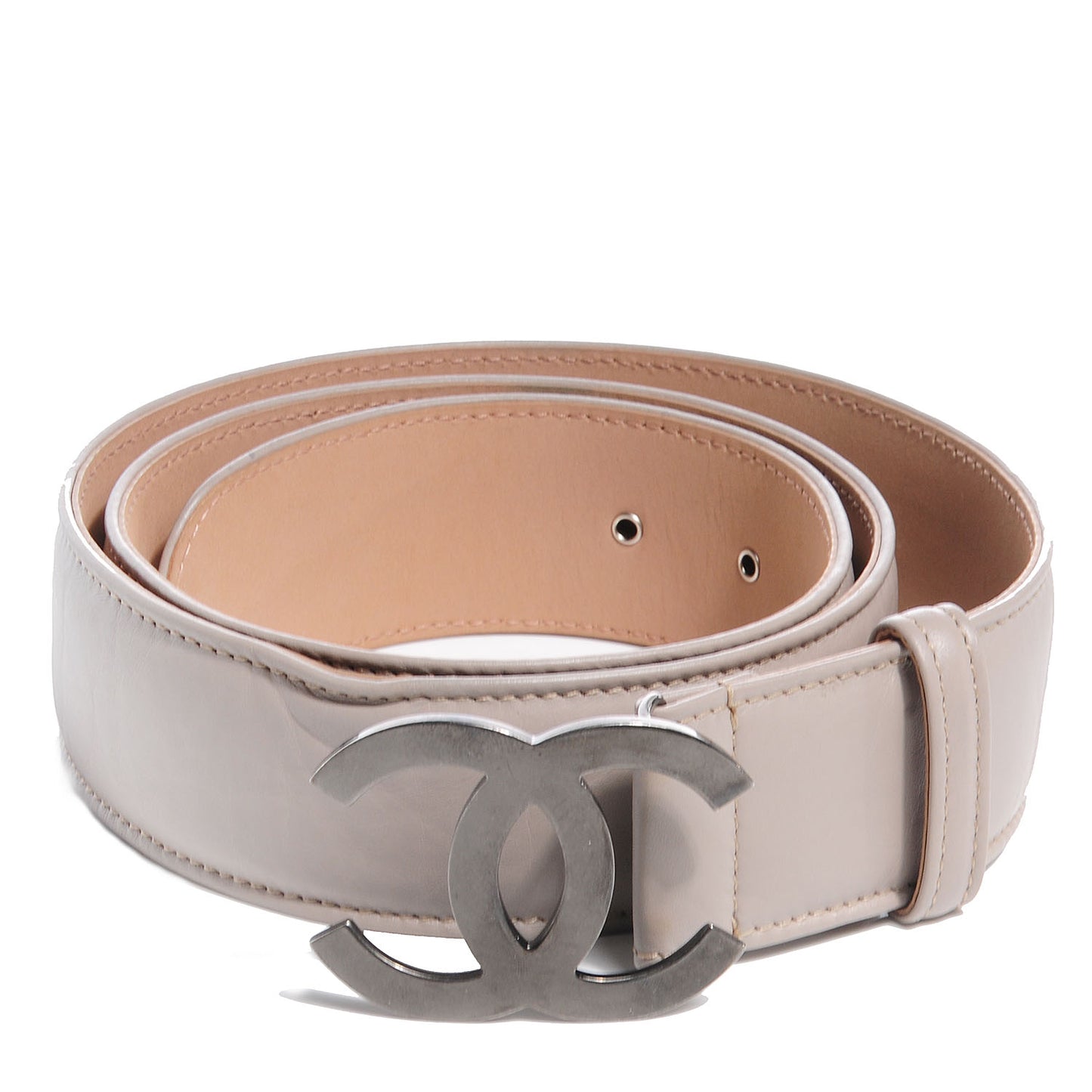 Leather CC Lucky Symbols Belt 90 36 Beige