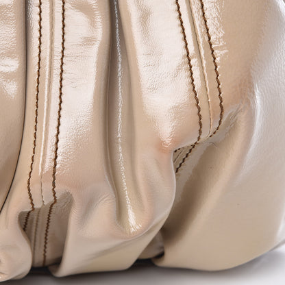 Alexander McQueen Patent Elvie Satchel Beige 10 of 10