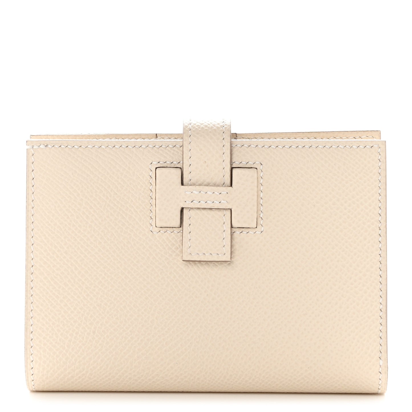 Epsom H Passant Compact Wallet Craie