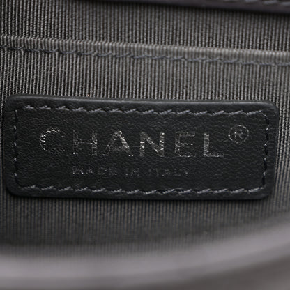 Chanel Calfskin Quilted Small Double Chained Messenger Flap Charcoal 6 of 11