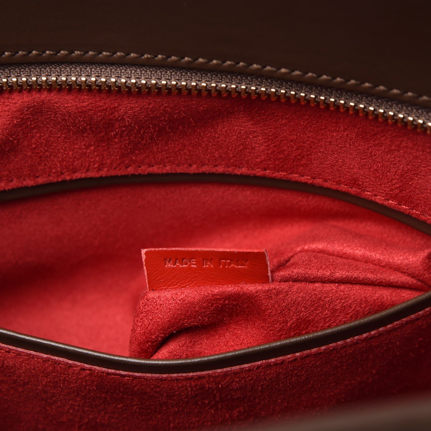 Christian Louboutin Suede Grained Calfskin Studded Large Eloise Satchel Brown 8 of 9