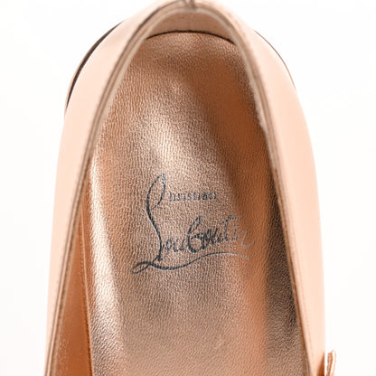 Christian Louboutin Calf Laminato Satin Sweet Jane Flats 39 Leche 7 of 12