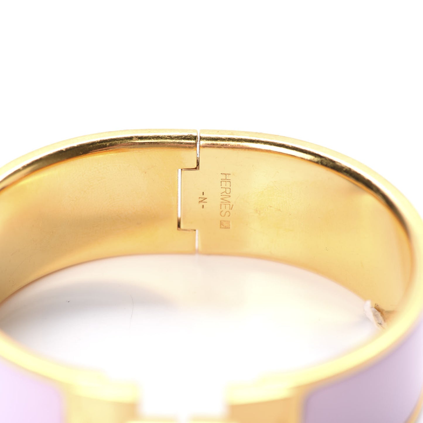 Enamel Wide Clic Clac H Bracelet PM Rose Dragee