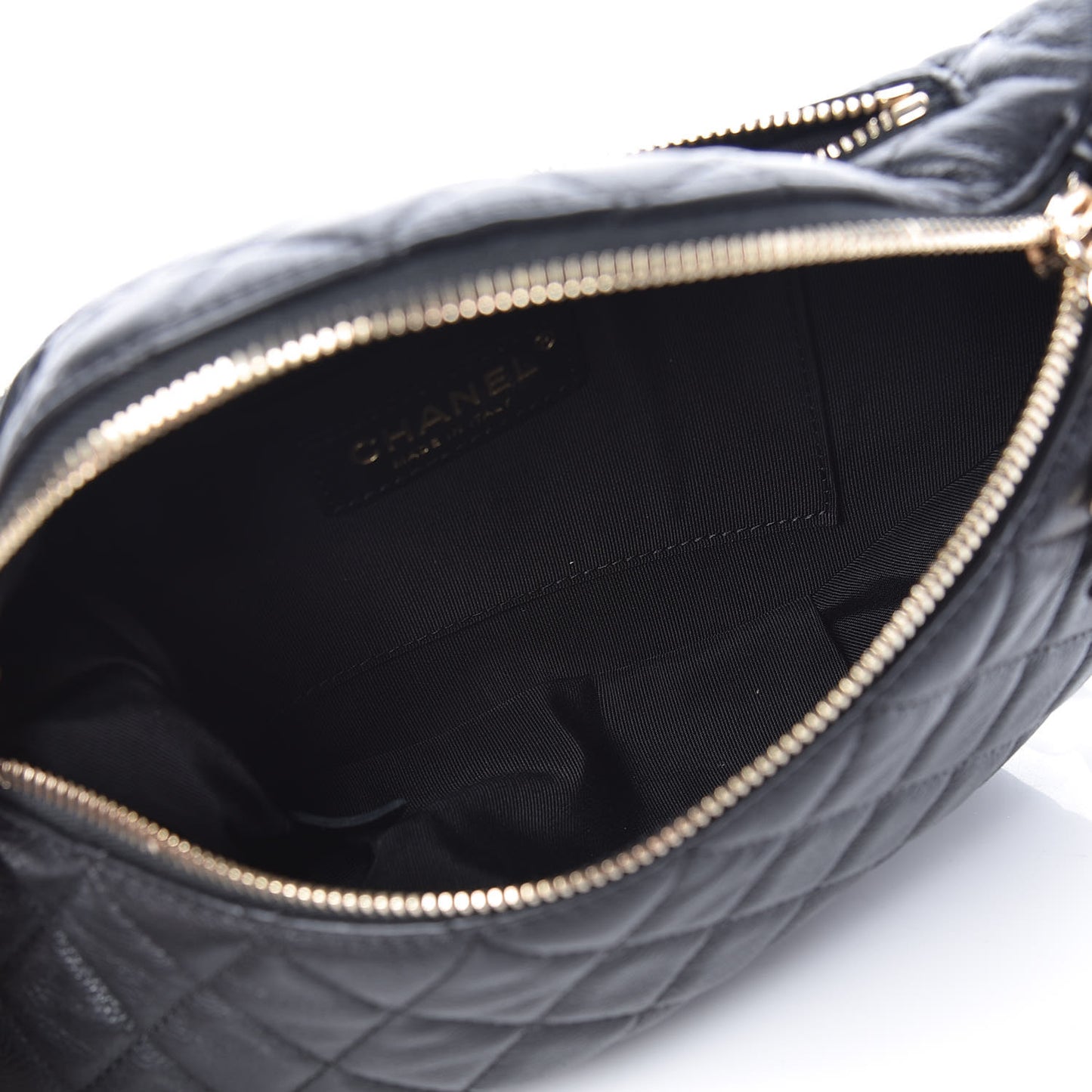 Calfskin Quilted Belt Me Up Waist Bag Black