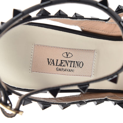 Valentino Garavani Nappa Rockstud Ankle Strap 100mm Pumps 37 Light Ivory Black 6 of 9