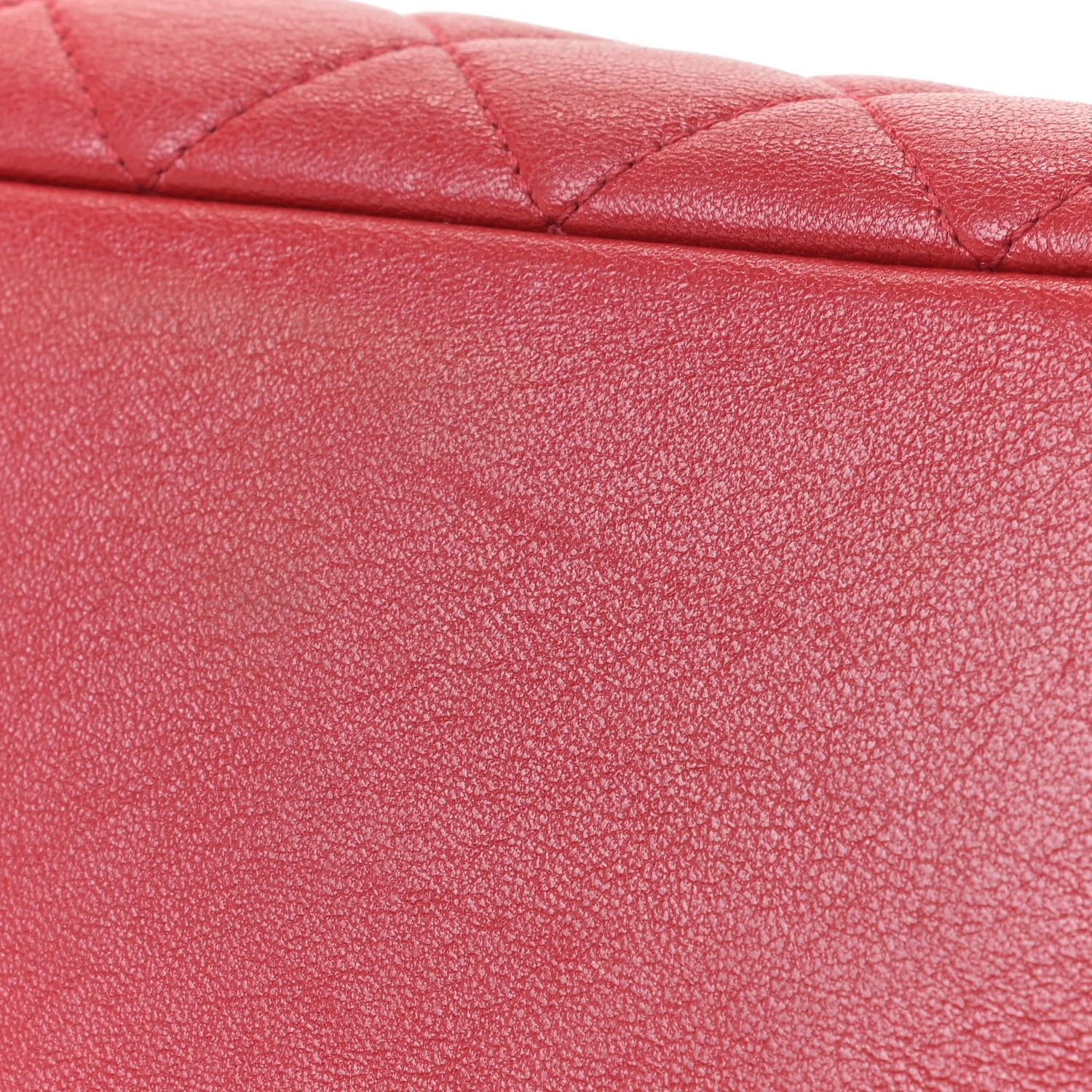 Chanel Shiny Sheepskin Quilted Medium Shopping Tote Red 12 of 17