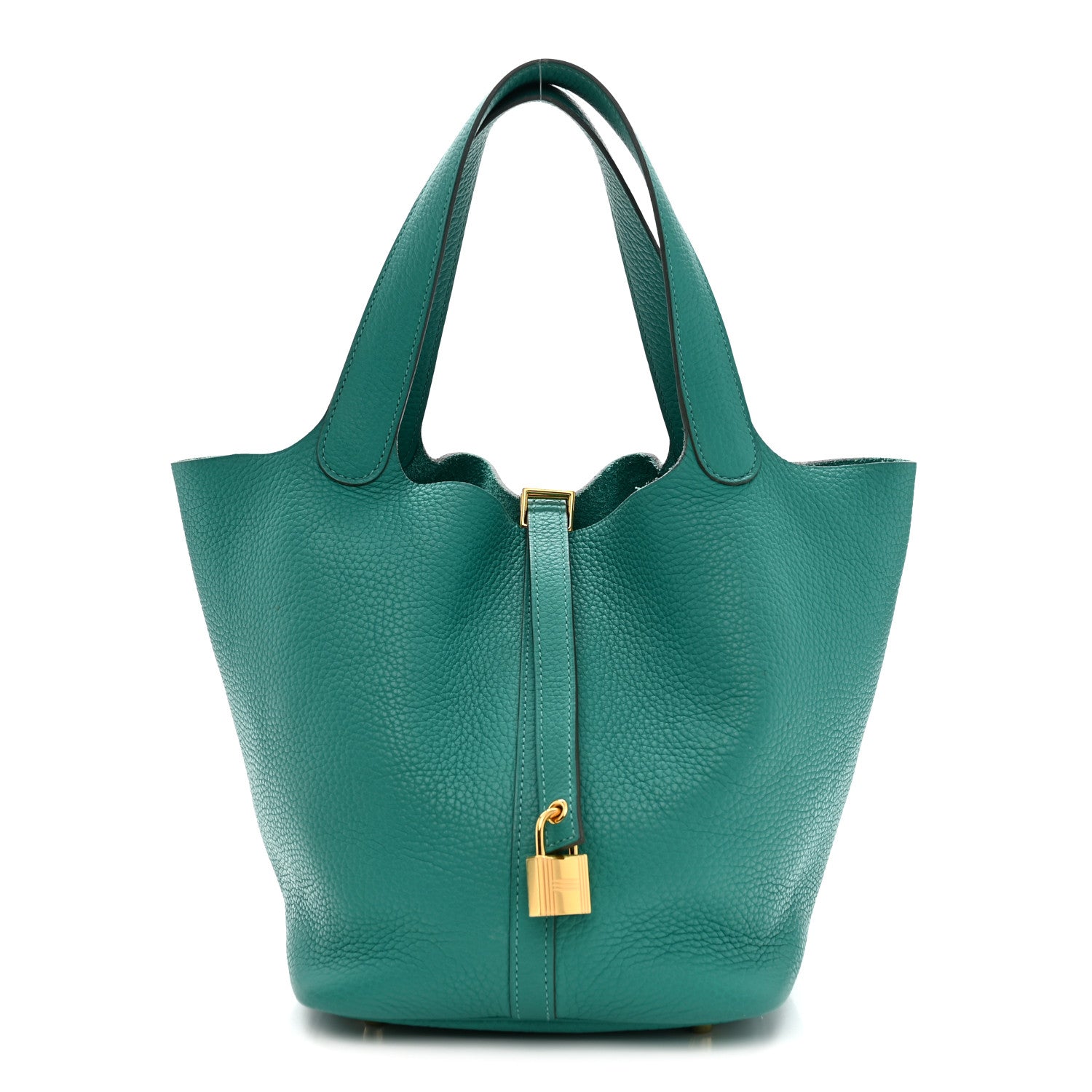 Hermes Taurillon Clemence Picotin Lock 18 PM Vert Verone 1 of 11