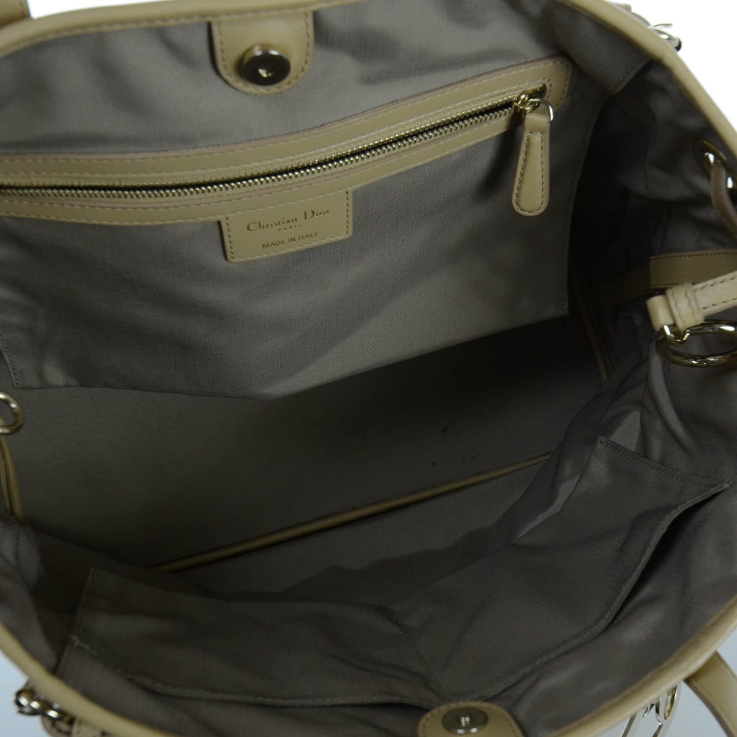 Coated Canvas Cannage Medium Panarea Tote Beige
