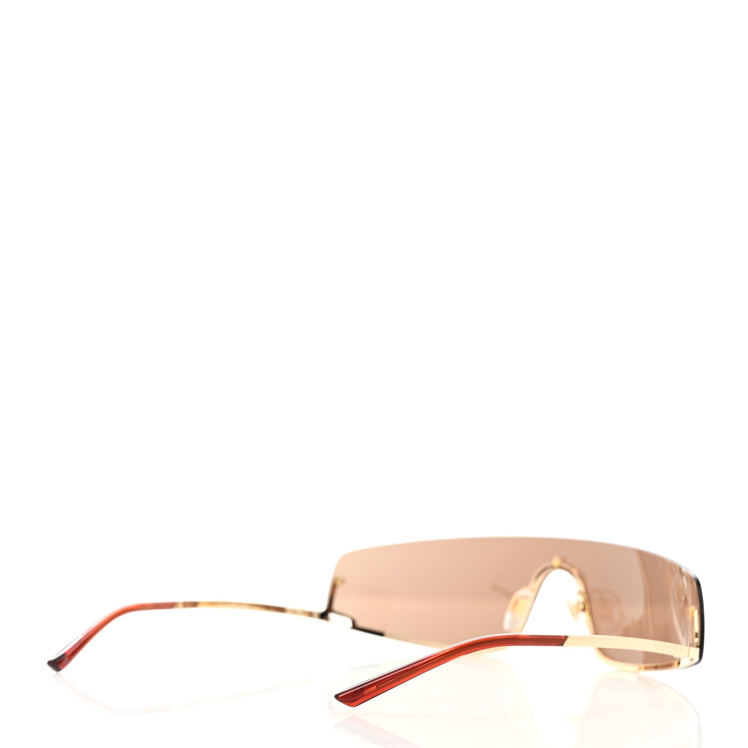 Gucci Metal Mask Shaped Frame Sunglasses GG1561S Brown 4 of 8