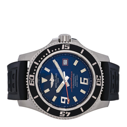 Breitling Stainless Steel Rubber 44mm Super Ocean Chronometer Automatic Watch Black A17391 2 of 4
